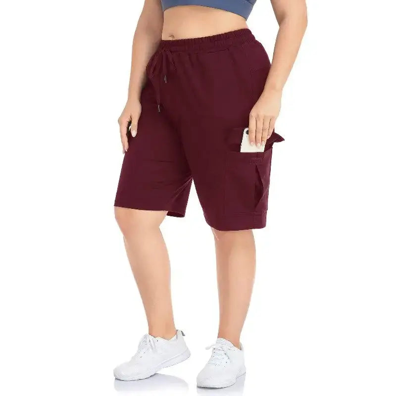 Short randonnée femme grande taille coton