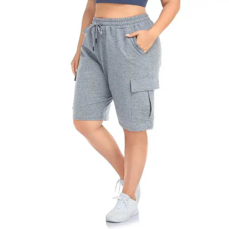 Short randonnée femme grande taille coton