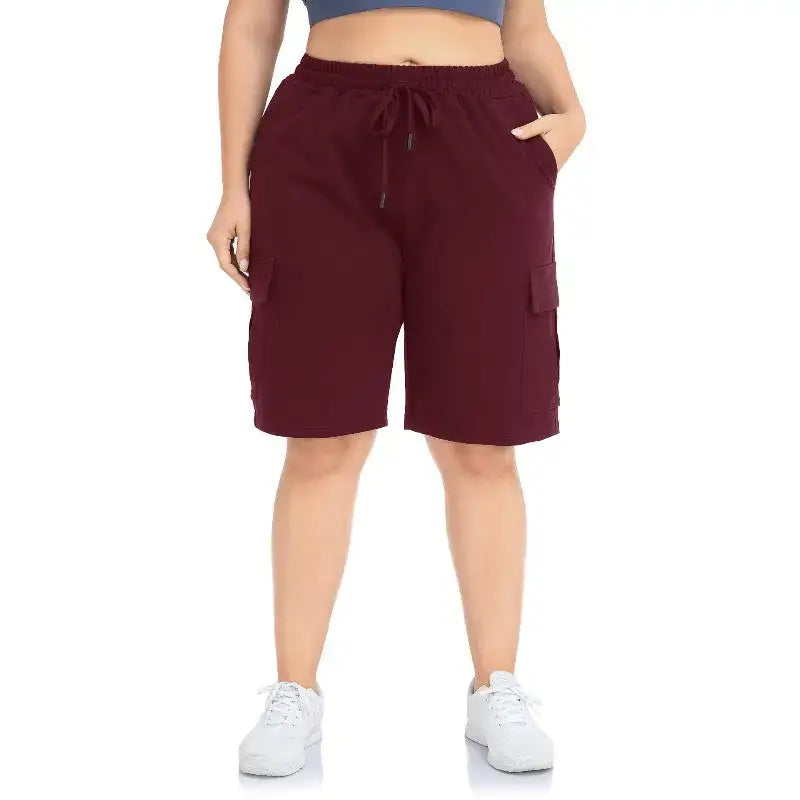 Short randonnée femme grande taille coton