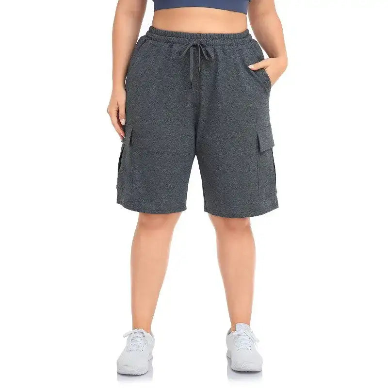 Short randonnée femme grande taille coton
