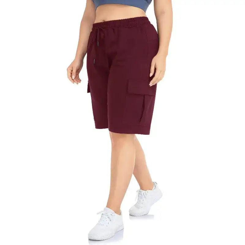 Short randonnée femme grande taille coton