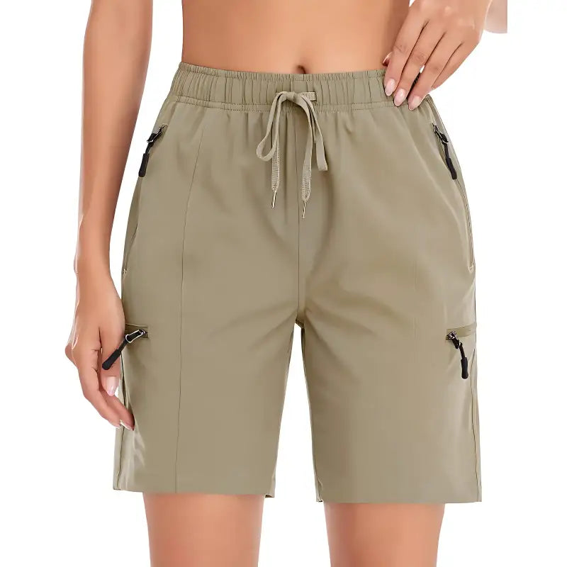 Short randonnée femme performant kaki