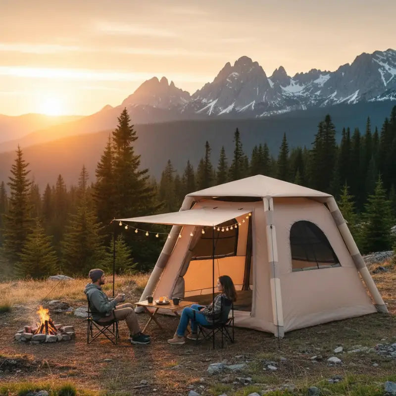 Tente gonflable camping plage familiale