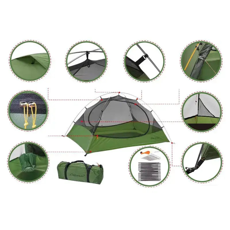 Tente randonnée 2 places imperméable standard
