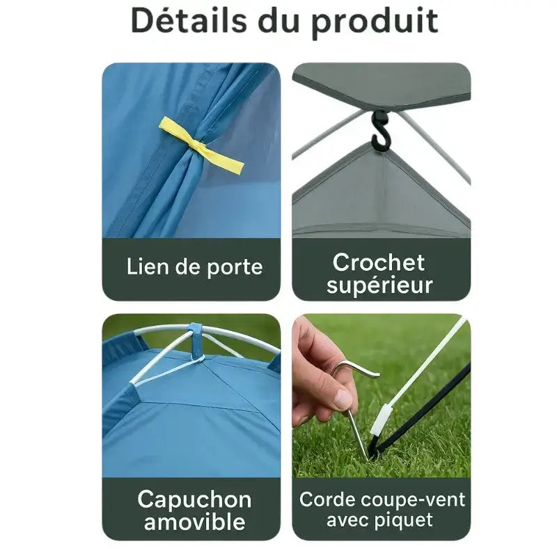 Tente de randonnée 2 places légère saisons