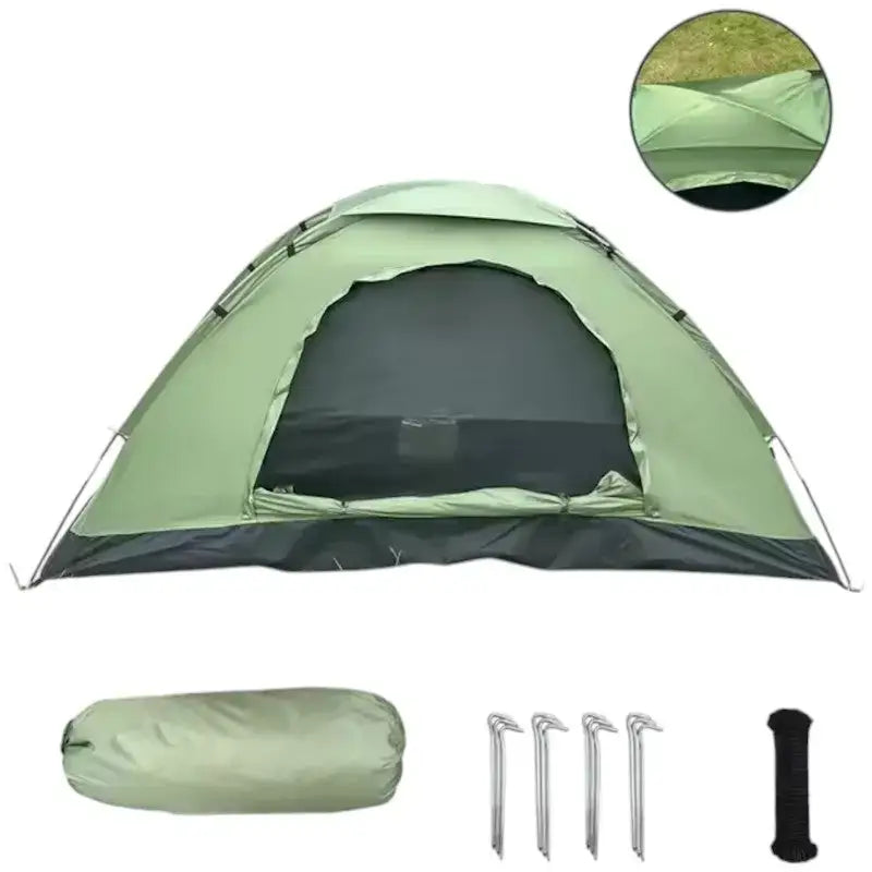 Tente randonnée camping vert 2 places bivouac