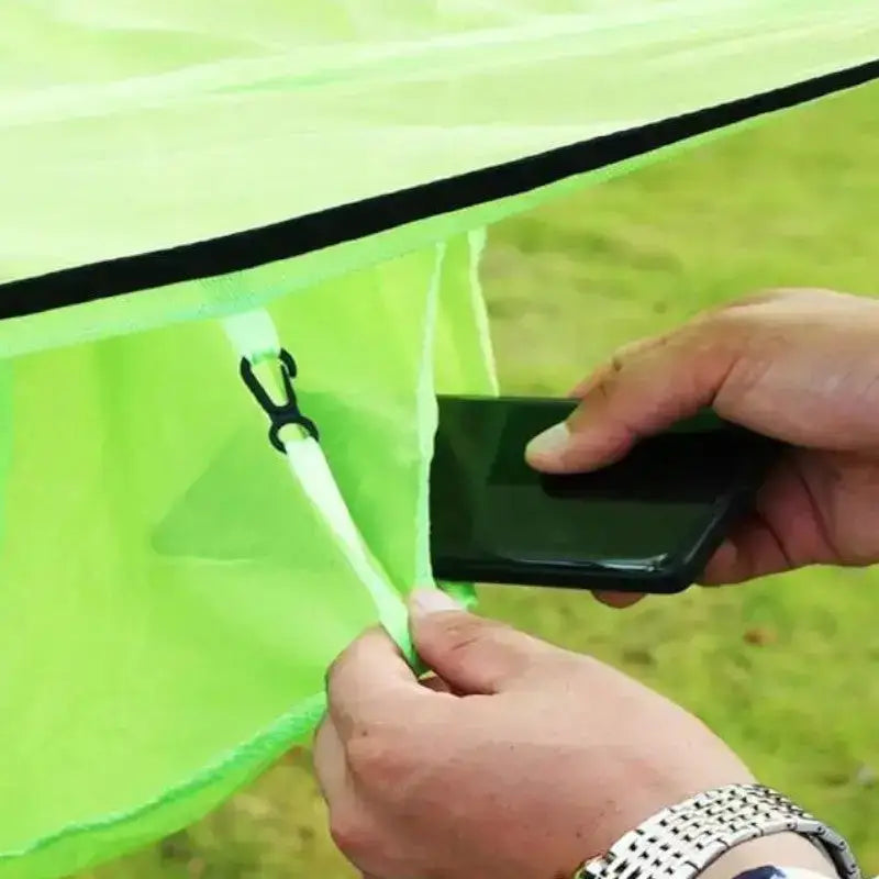 Triangle aerien hamac camping familial