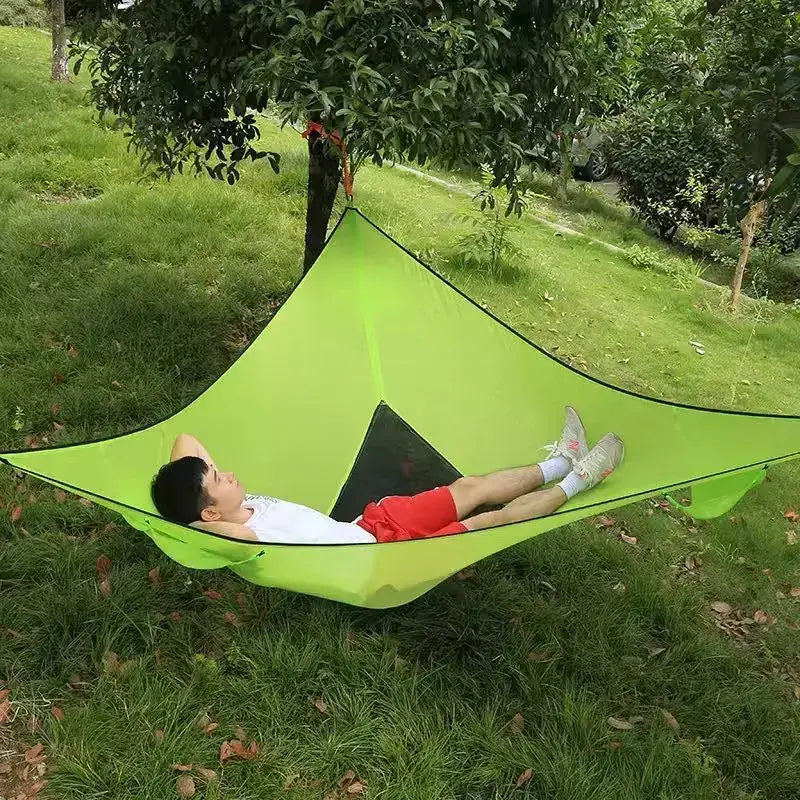 Triangle aerien hamac camping familial