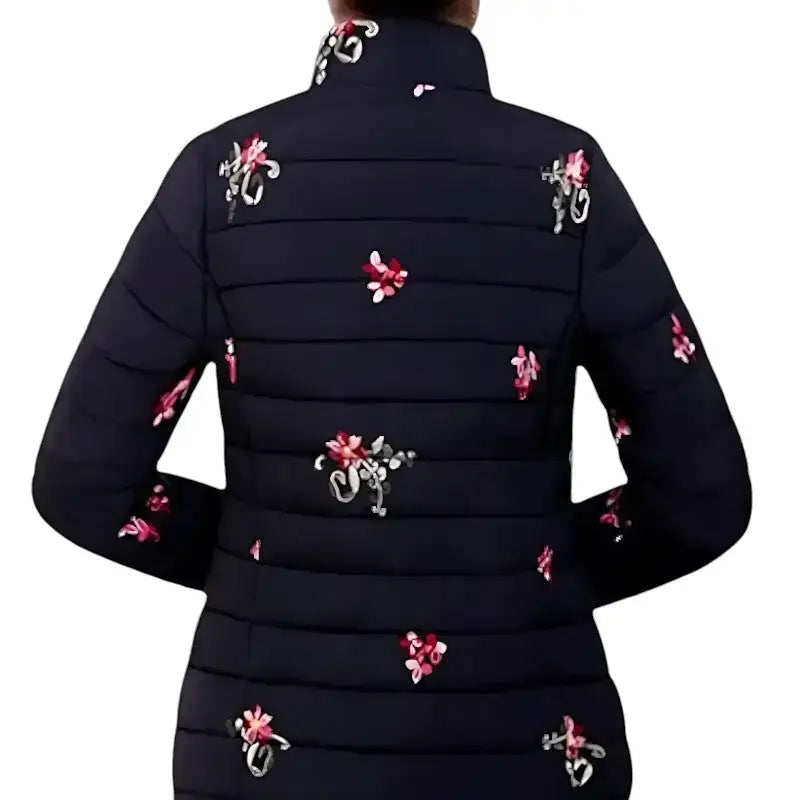 Veste chauffante femme avec port usb style floral