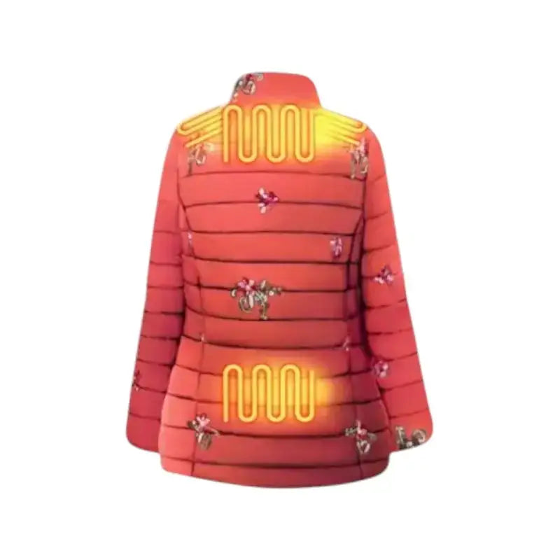 Veste chauffante femme avec port usb style floral