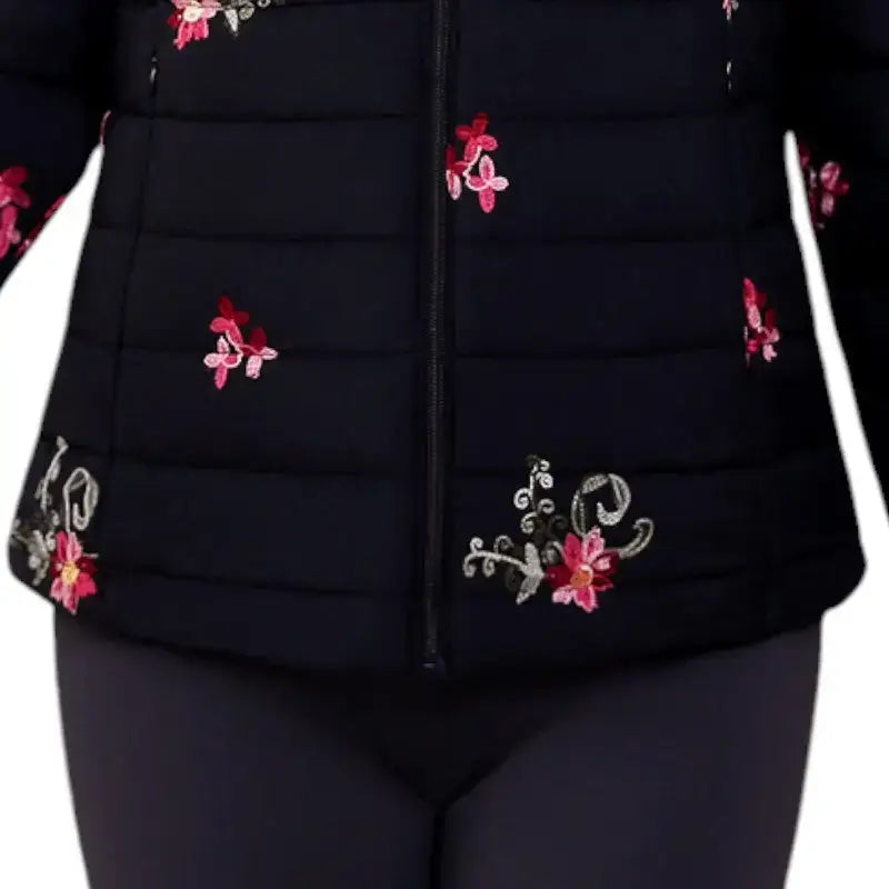 Veste chauffante femme avec port usb style floral