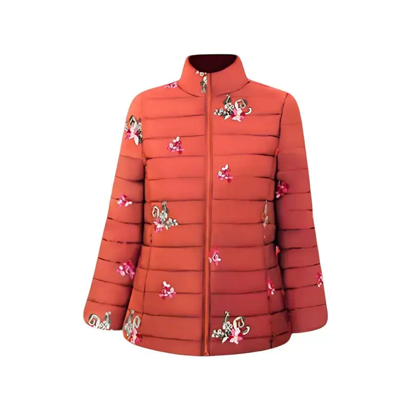 Veste chauffante femme avec port usb style floral