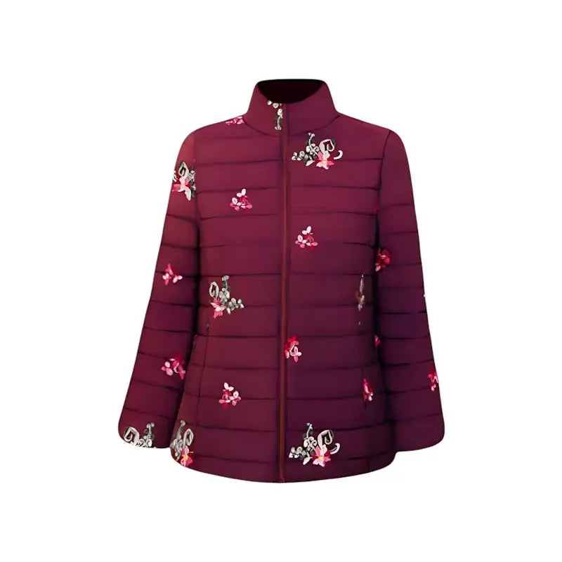Veste chauffante femme avec port usb style floral