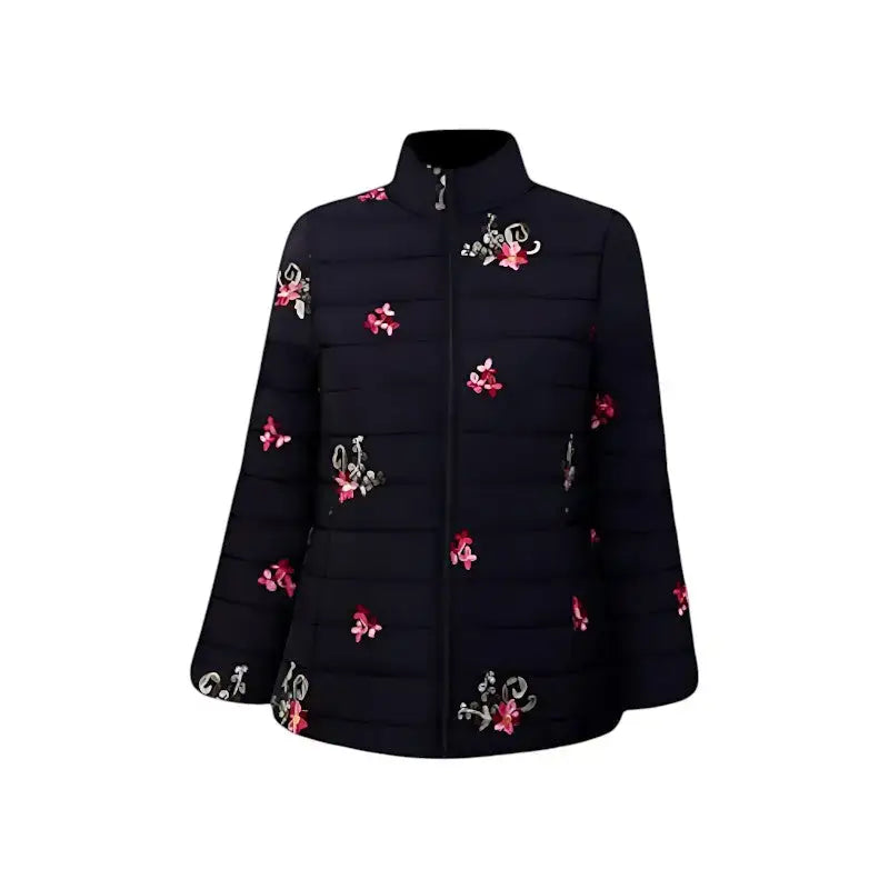 Veste chauffante femme avec port usb style floral