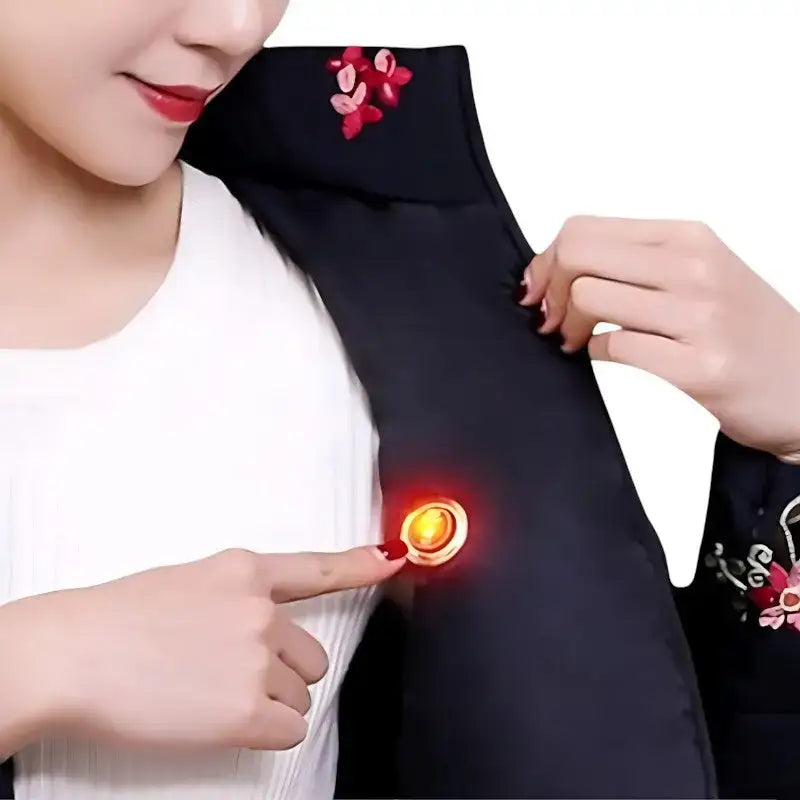 Veste chauffante femme avec port usb style floral