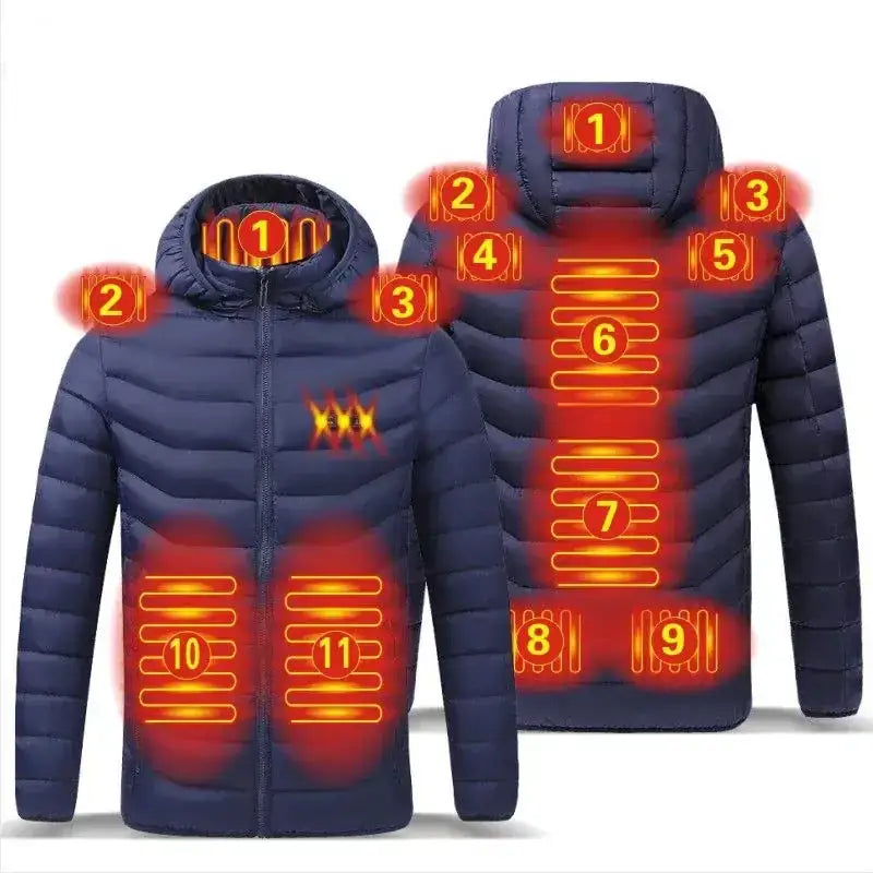 Veste chauffante femme usb 11 zones