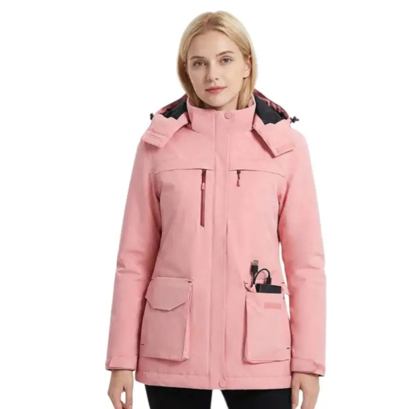 Veste chauffante hiver femme usb 8h autonomie