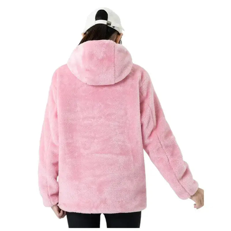 Veste peluche femme chauffante port usb