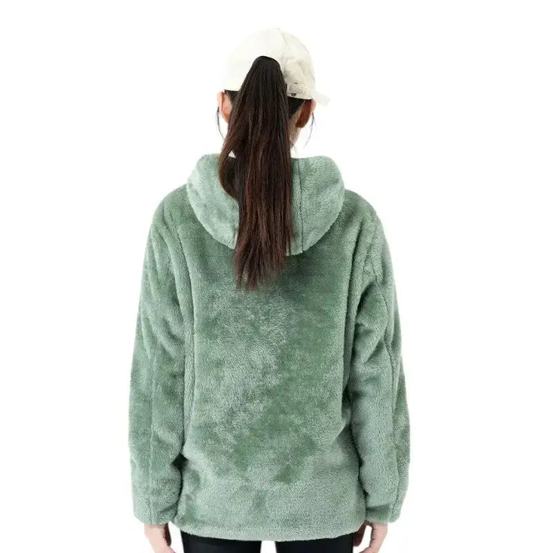 Veste peluche femme chauffante port usb