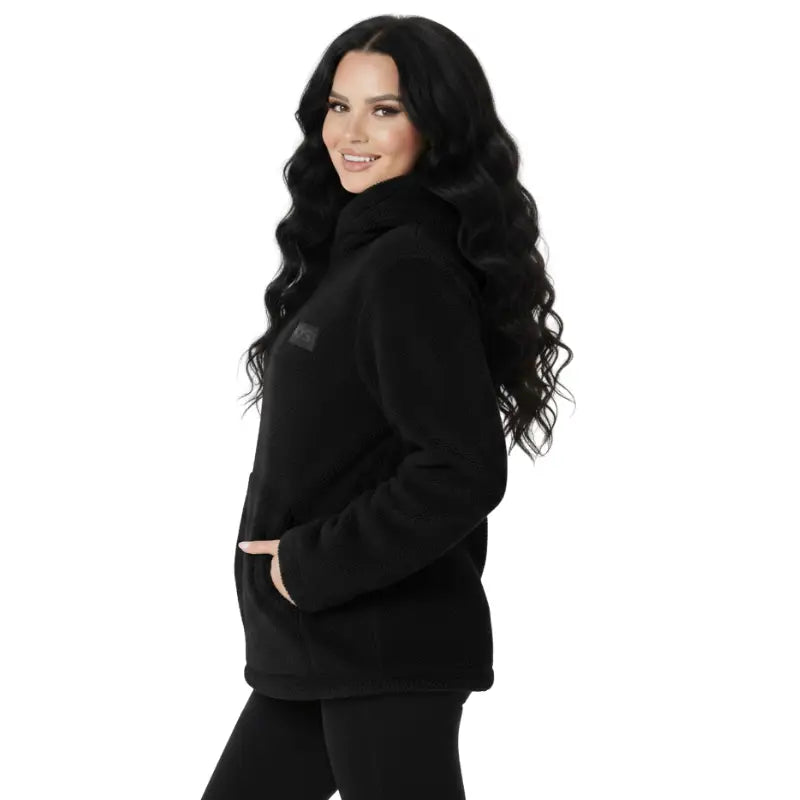 Veste peluche femme chauffante port usb