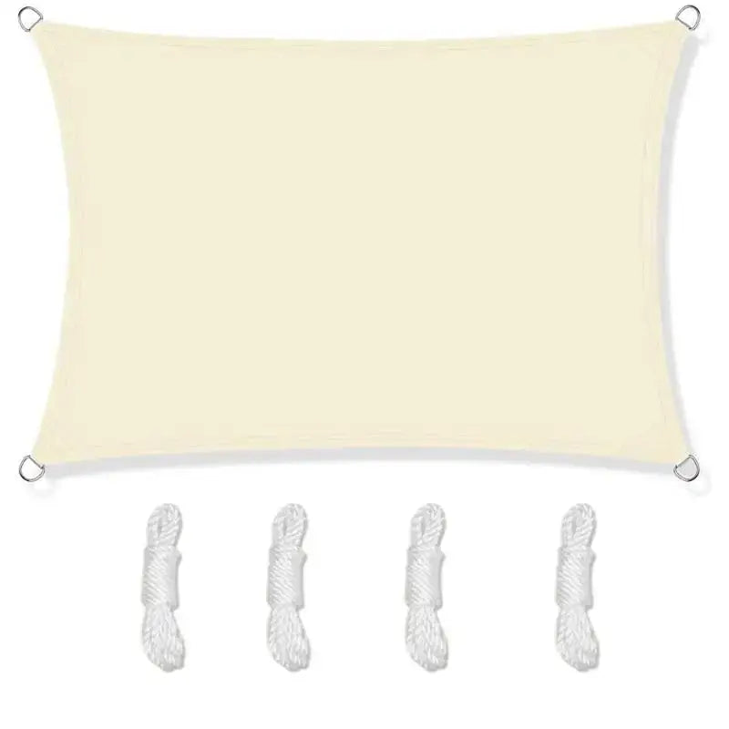 Voile ombrage blanc jardin piscine déco