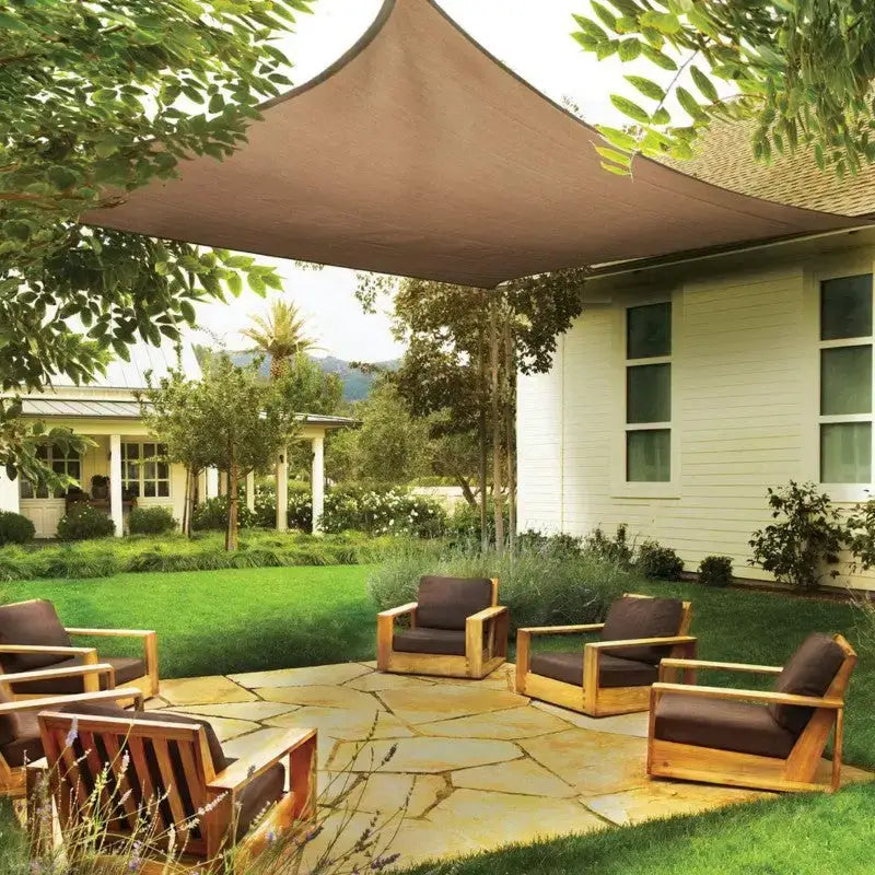 Voile ombrage carré terrasse jardin oxford