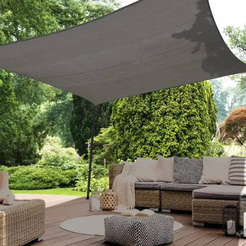 Voile ombrage gris imperméable terrasse