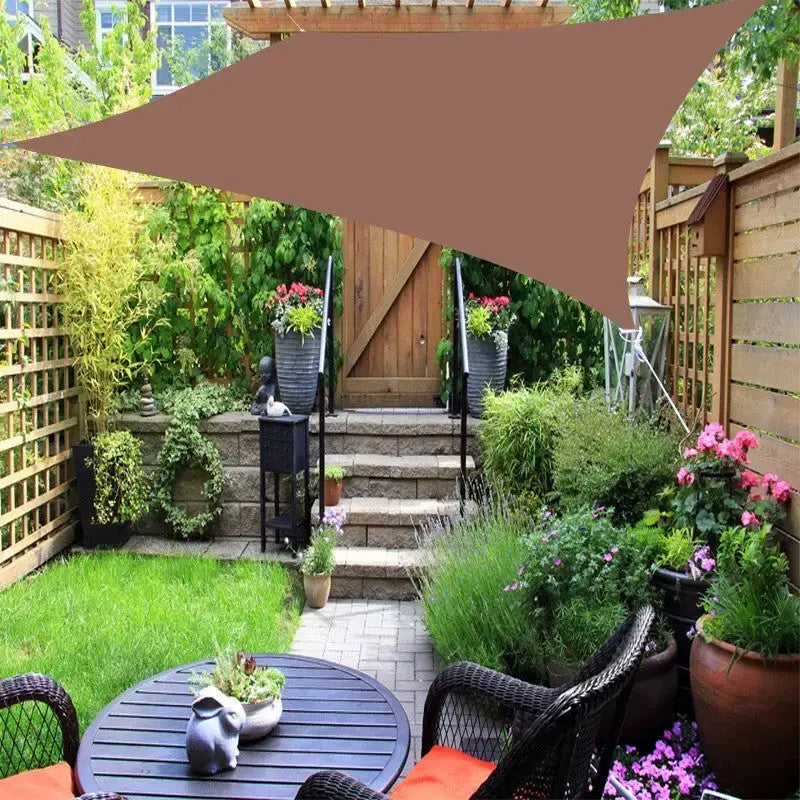 Voile ombrage militaire rectangulaire vert uni