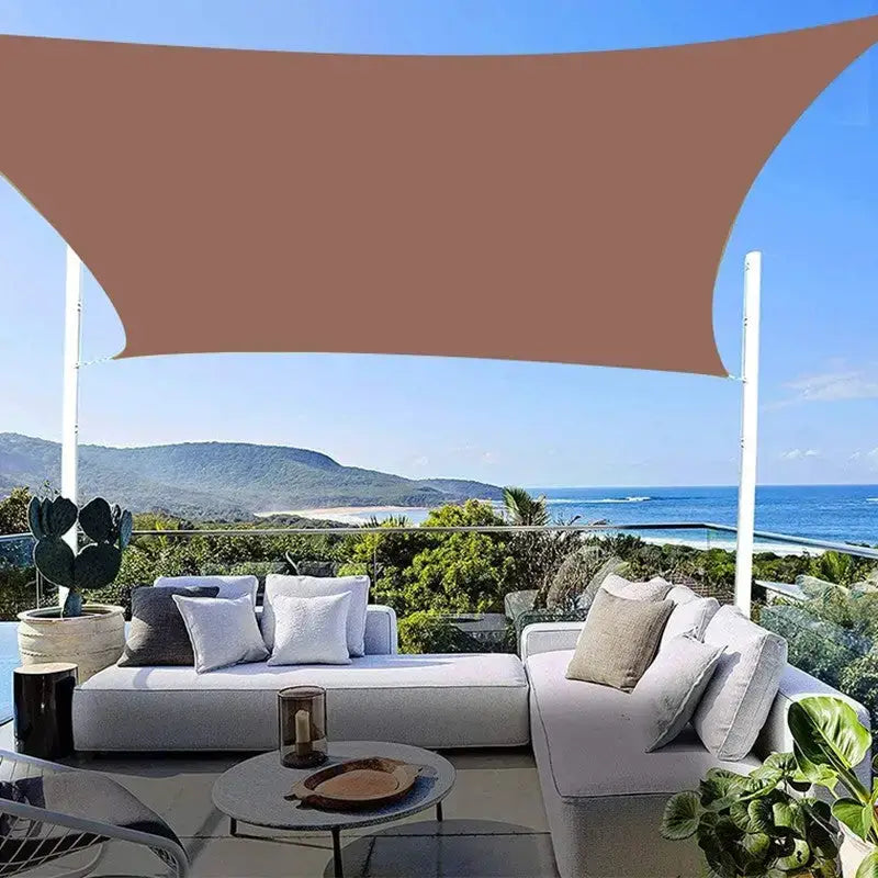 Voile ombrage militaire rectangulaire vert uni