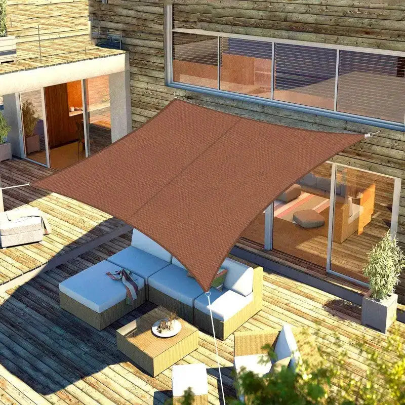 Voile ombrage militaire rectangulaire vert uni