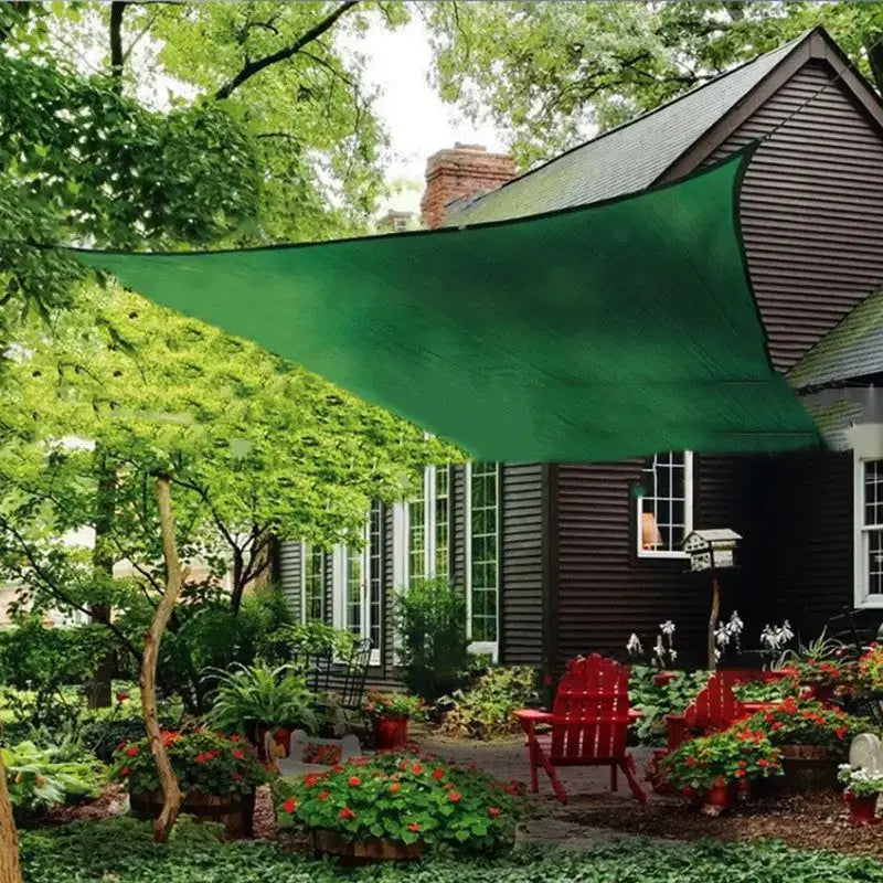 Voile ombrage militaire rectangulaire vert uni